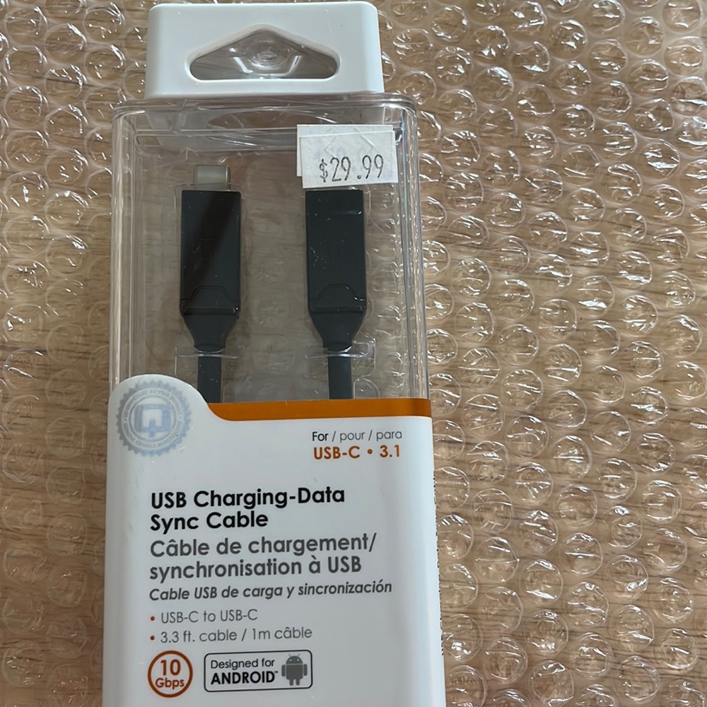 😀 USB-C • 3.1 CHARGING-DATA SYNC CABLE NEW-Never Used